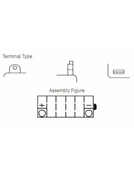 Batterie YUASA conventionnelle sans pack acide - YB9-B