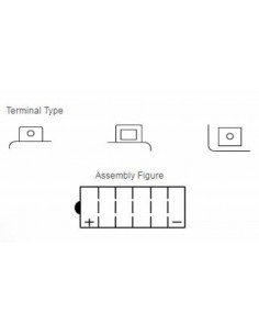 Batterie YUASA conventionnelle sans pack acide - YB12C-A 2