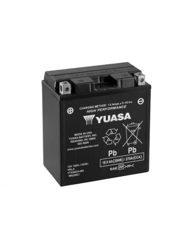 Batterie YUASA Sans entretien avec pack acide - YTX20CH-BS