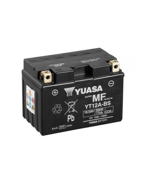 Batterie YUASA Sans entretien avec pack acide - YT12A-BS