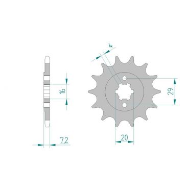 Kit chaine AFAM acier SUZUKI TS 200 R pas 520 1989 à 1994