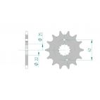 Kit chaine AFAM acier SUZUKI RG 250 GAMMA FG-CH-FH-FCH pas 520 1986 à 1988