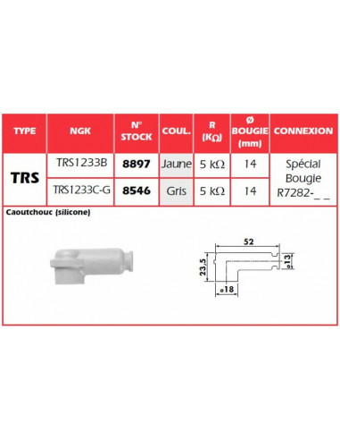 Anti-parasite NGK Jaune - TRS1233B