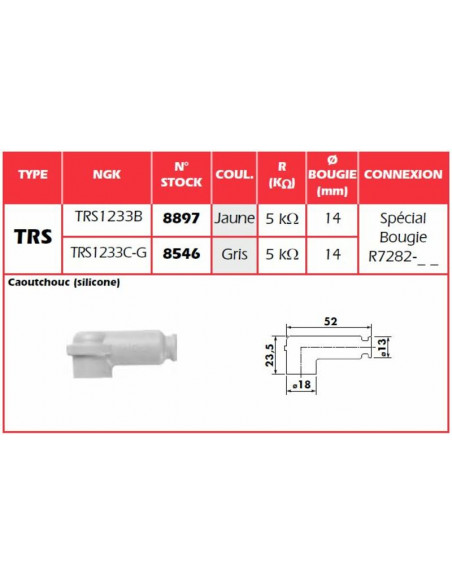 Anti-parasite NGK Jaune - TRS1233B