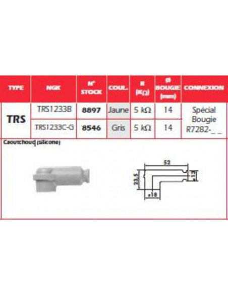 Anti-parasite NGK Jaune - TRS1233B