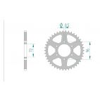 Kit chaine AFAM acier SUZUKI SP 370 pas 520 1977 à 1980